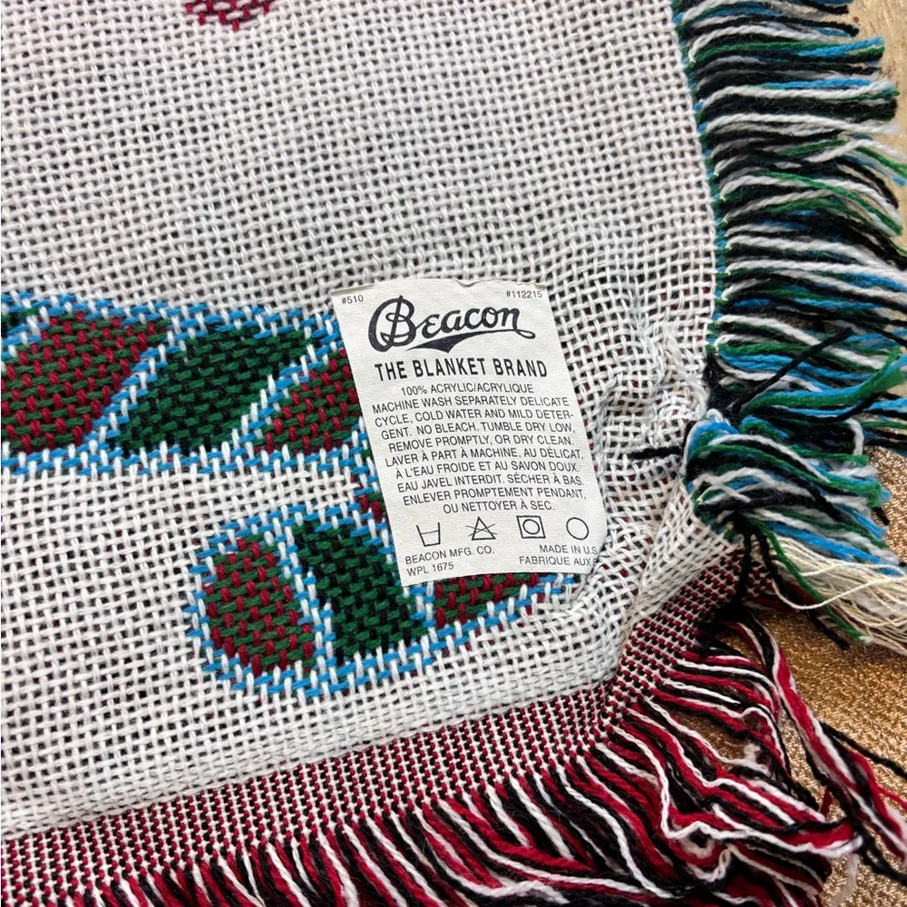 Beacon Holiday Throw Blanket - Blue and Red